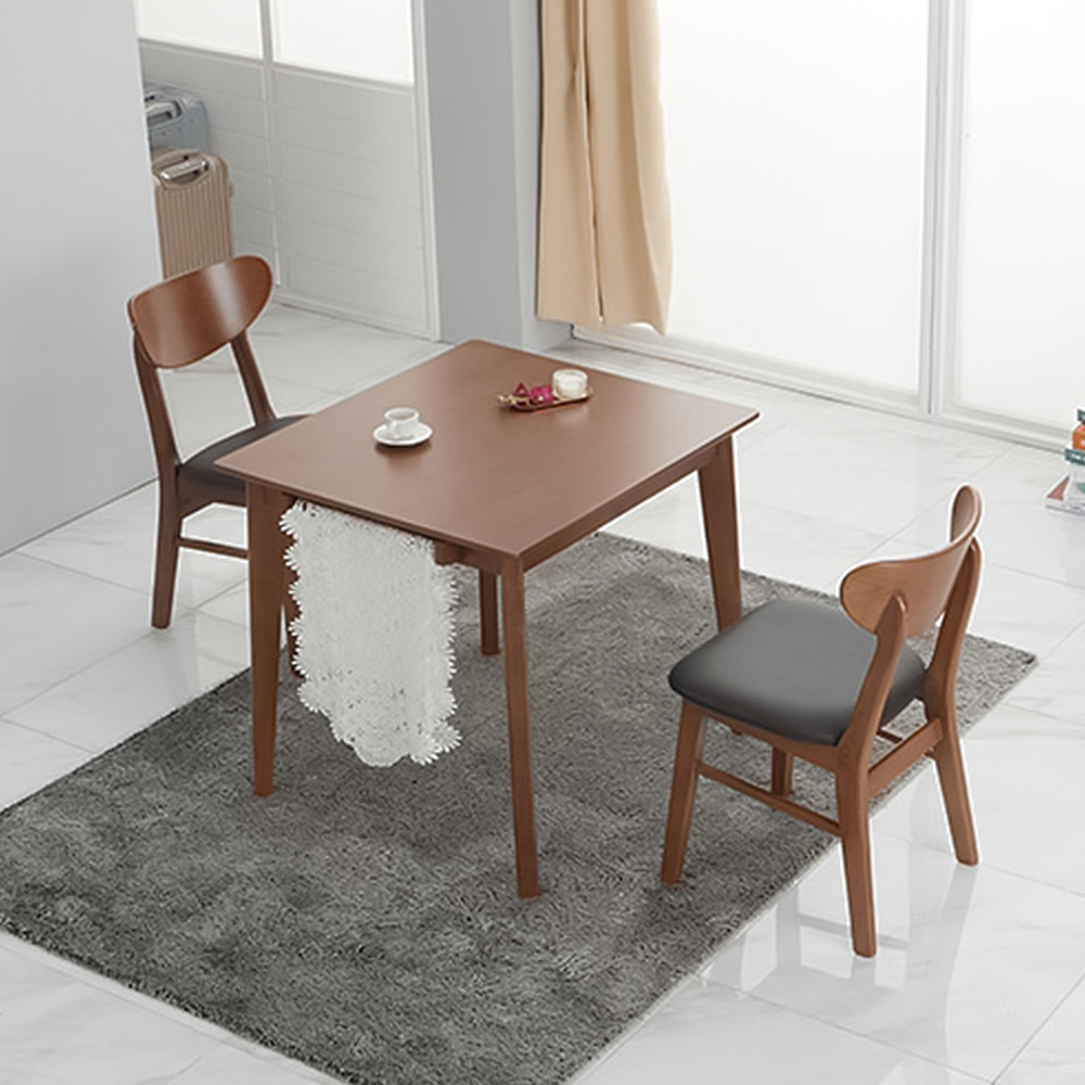 샤넬2 2인 식탁세트 | 사각 원형 2인용 카페의자 디자인테이블세트 목재의자 | 테이블로드585 가구로드 가구로드